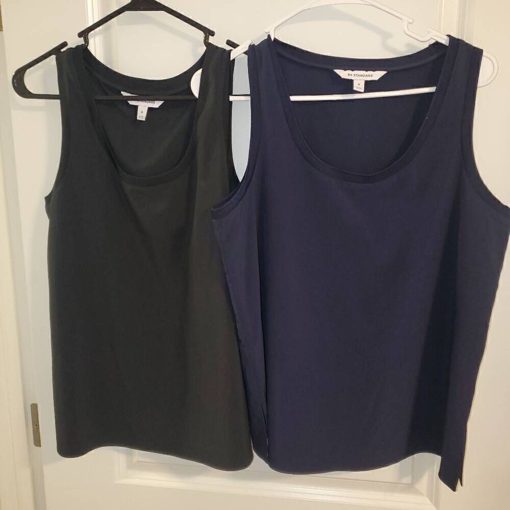 BR Standard Navy Blue and Black Scoopnevk Tank Top -Size Small